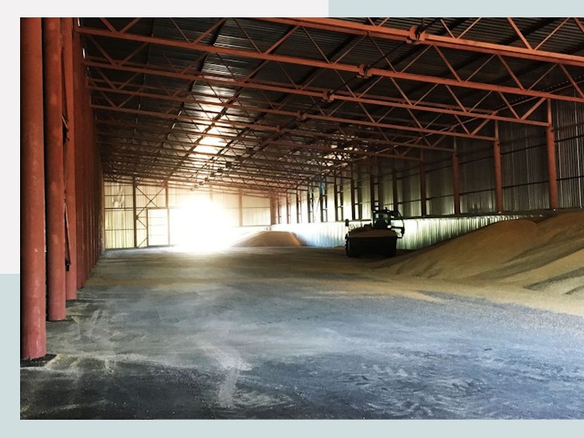 Строительство зернохранилищ в Кореновске