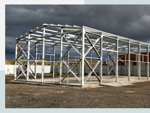 Двускатные ангары в Кореновск от 622 руб. за квадрат