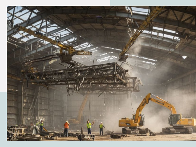 Демонтаж ангаров в Кореновске от 622 руб. за м²